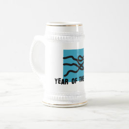 Jahr der Schlange 2025 Bierglas