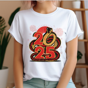 Jahr der Schlange 2025 Chinesisch Zodiac 2025 T-Shirt
