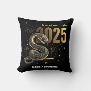 Jahr der Schlange 2025 Chinesischer Zodiac individ Kissen