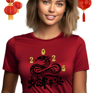 Jahr der Schlange 2025 Chinesisches Neujahr T-Shirt