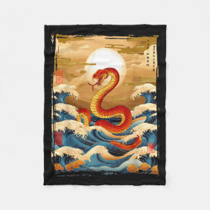 Jahr der Schlange 2025 Chinesisches Zodiak Lunares Fleecedecke