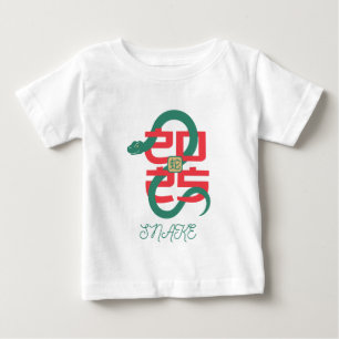Jahr der Schlange 2025 grün Baby T-shirt