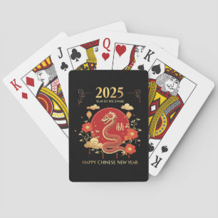 Jahr der Schlange 2025 Lunar Neujahr China Spielkarten