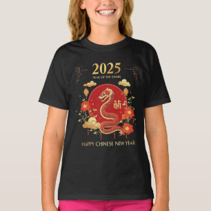 Jahr der Schlange 2025 Lunar Neujahr China T-Shirt