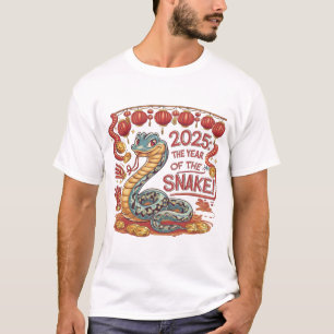 Jahr der Schlange 2025 Lunar Neujahr China T-Shirt