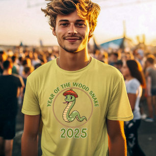 Jahr der Schlange 2025 Lunar Zodiac Zeichen T-Shirt
