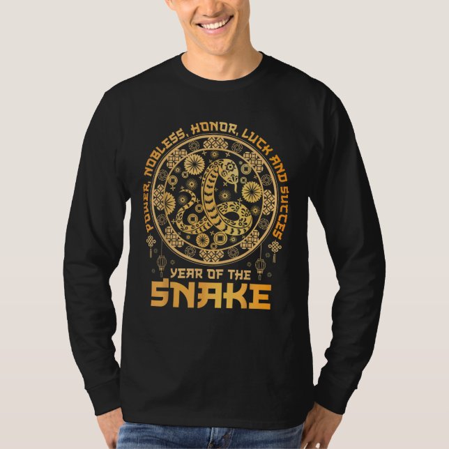 Jahr der Schlange 2025 Mondjahr T-Shirt (Vorderseite)