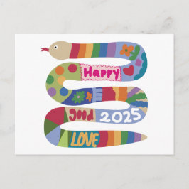 Jahr der Schlange 2025 Postkarte