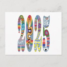 Jahr der Schlange 2025 Postkarte