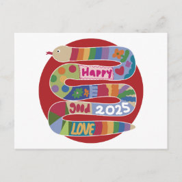 Jahr der Schlange 2025 Postkarte