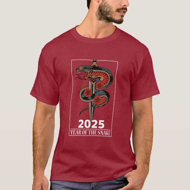 Jahr der Schlange 2025 T-Shirt (Vorderseite)
