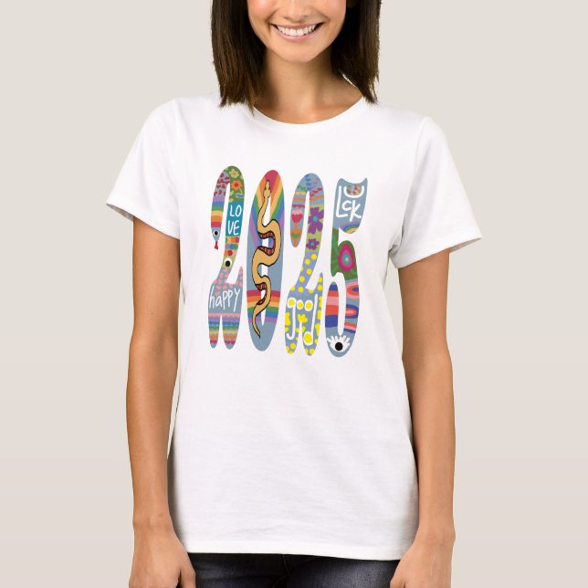 Jahr der Schlange 2025 T-Shirt (Vorderseite)