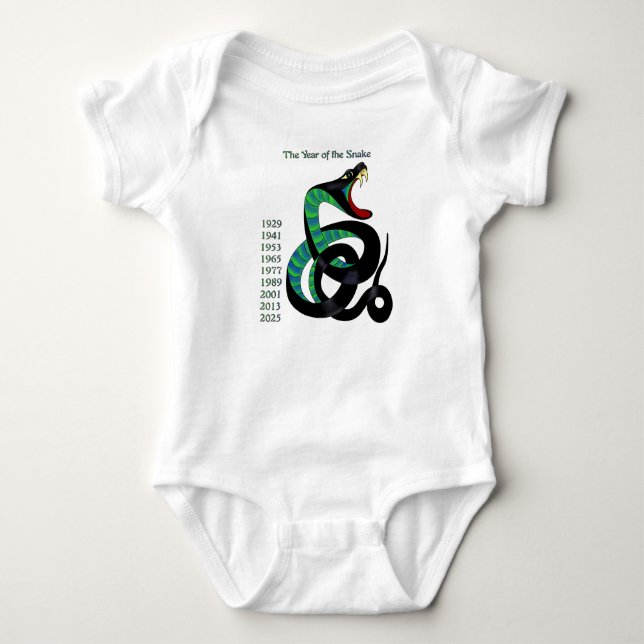 Jahr der Schlange Baby Strampler (Vorderseite)