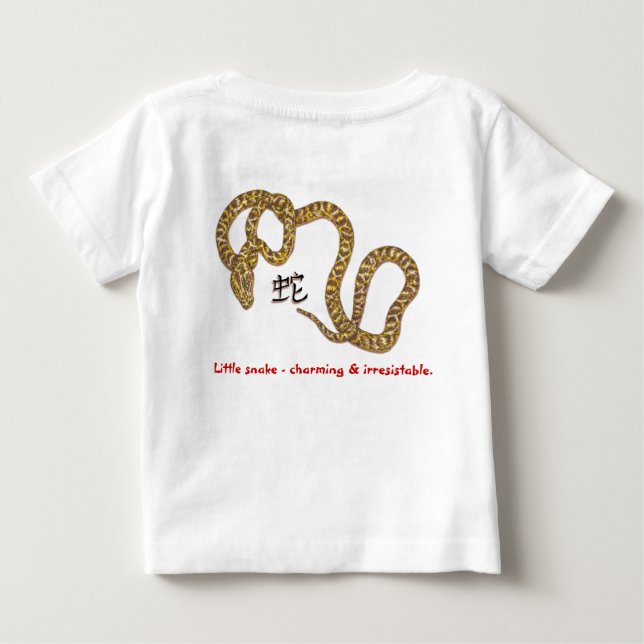 Jahr der Schlange Baby T-shirt (Rückseite)