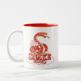 Jahr der Schlange Chinesisches Neujahr 2025 Zweifarbige Tasse