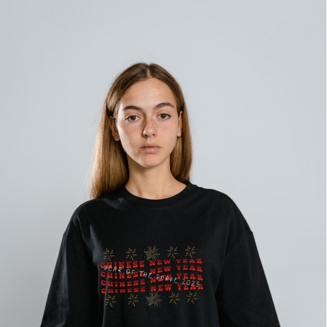 Jahr der Schlange Chinesisches Neujahr T-Shirt (Von Creator hochgeladen)