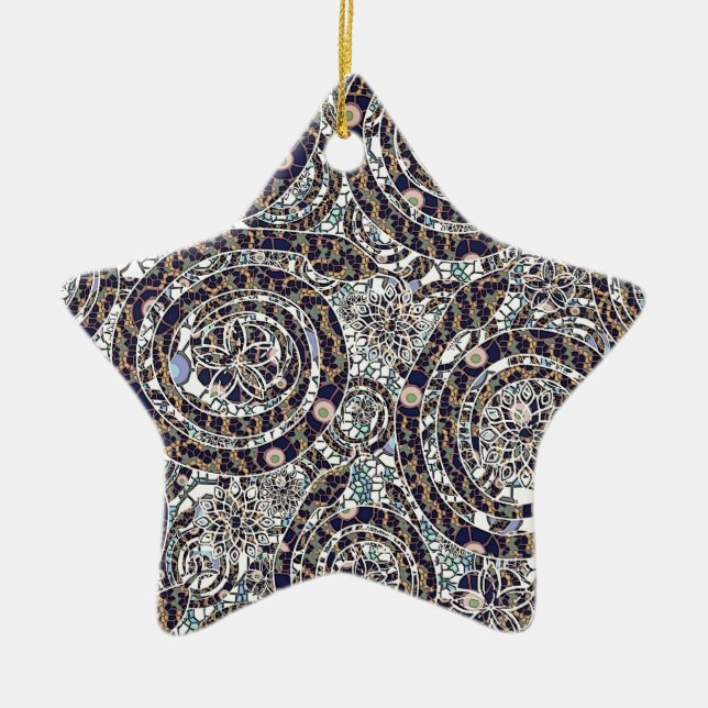 Jahr der Schlange Keramik Ornament (Vorne)