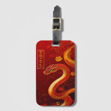 Jahr der Schlange Rot & Gold