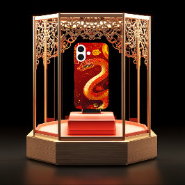 Jahr der Schlange Rot & Gold iPhone 16 Hülle