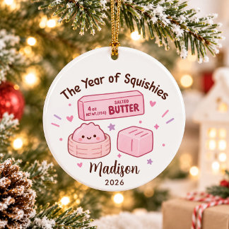 Jahr der Squishies Kinder Weihnachten Keramik Ornament