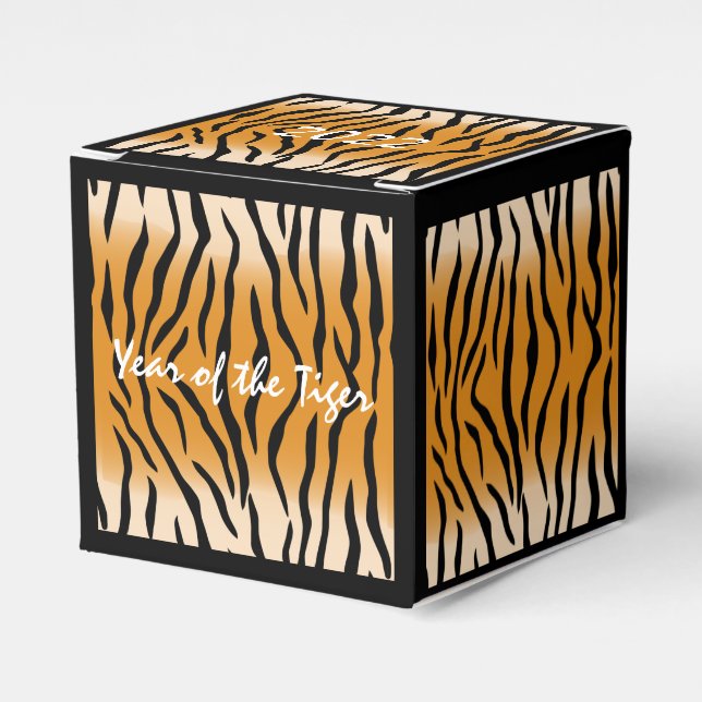 Jahr der Tiger-Design-Begünstigungsbox Geschenkschachtel (Vorderseite)