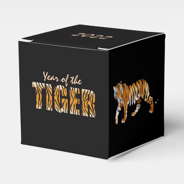 Jahr der Tiger-Design-Begünstigungsbox Geschenkschachtel (Vorderseite)