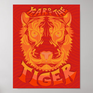 Jahr der Tiger-Print Poster