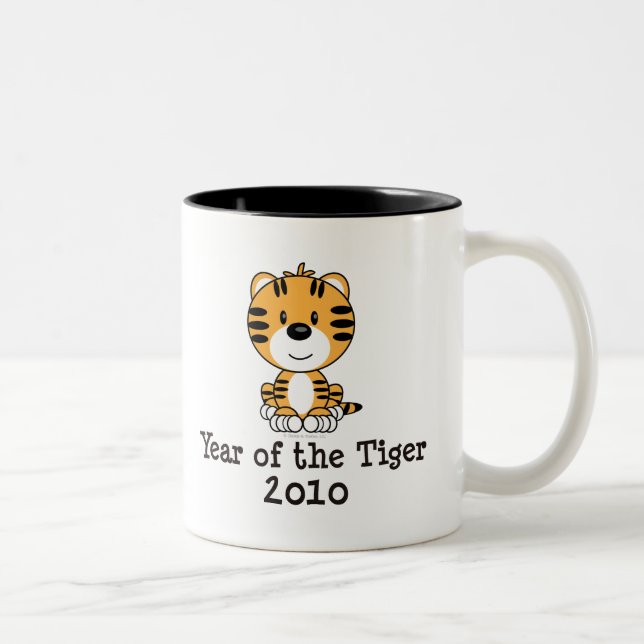 Jahr der Tiger-Tasse Zweifarbige Tasse (Rechts)