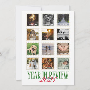 Jahr der Überprüfung Briefmarke Weihnachtskarte Feiertagskarte