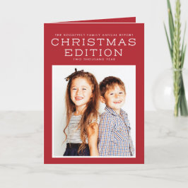 Jahr der Überprüfung Weihnachtskarte Infografik Feiertagskarte