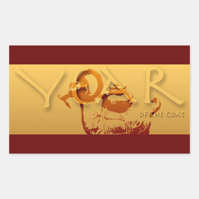 Jahr der Ziege Chinesisches Jahr Zodiac R Sticker (Vorderseite)