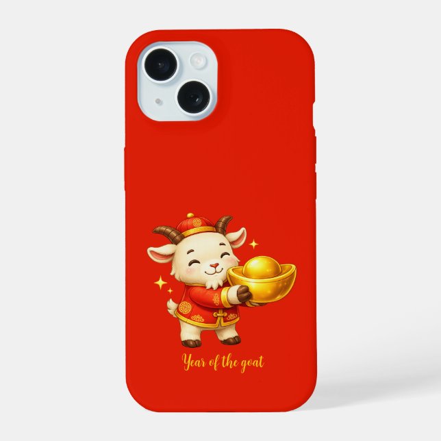 Jahr der Ziege iPhone 15 Hülle (Rückseite)