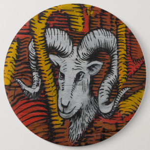 Jahr der Ziegenschaf-Graffiti Button