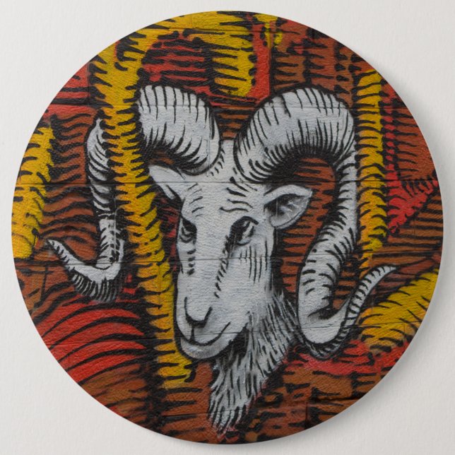 Jahr der Ziegenschaf-Graffiti Button (Vorderseite)