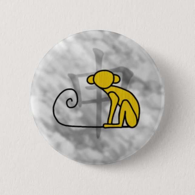 Jahr des Affen Button (Vorderseite)