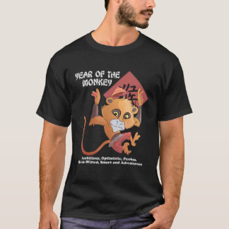 Jahr des Affen Chinesischer Zodiac Lunar Neujahr T-Shirt