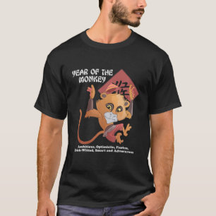 Jahr des Affen Chinesisches Mondneujahr T-Shirt