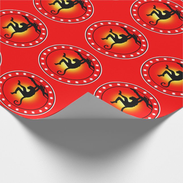 Jahr des Affen Geschenkpapier (Ecke)