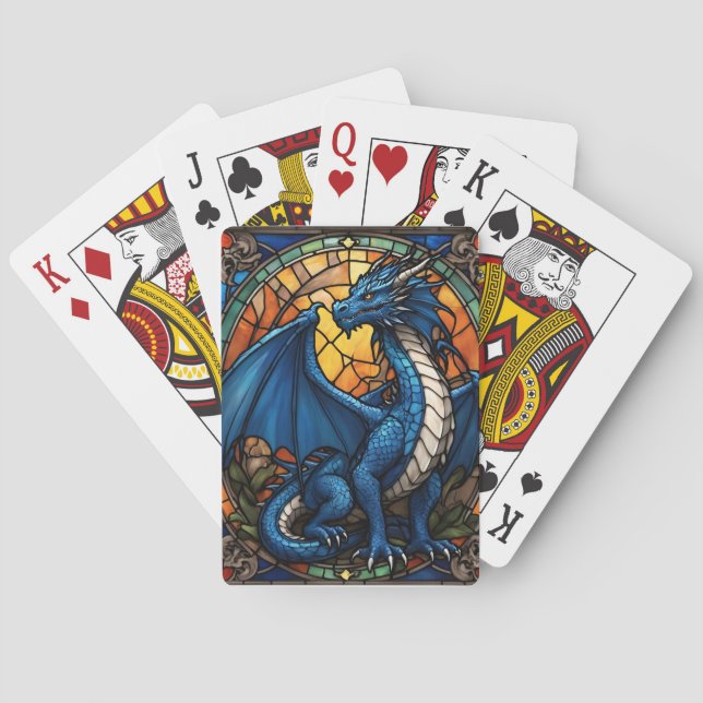 Jahr des blauen Drachen 2024 Spielkarten (Rückseite)