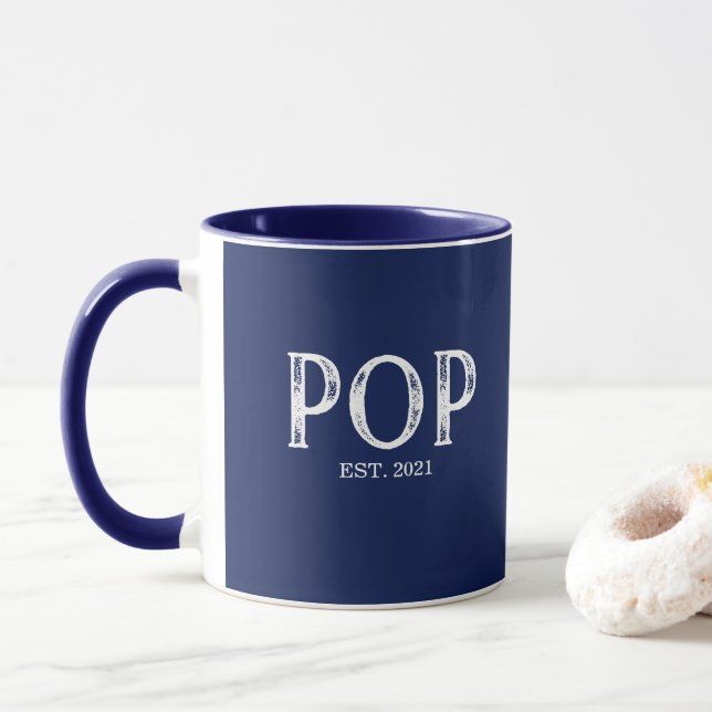 Jahr des blauen Pops Tasse (Mit Donut)