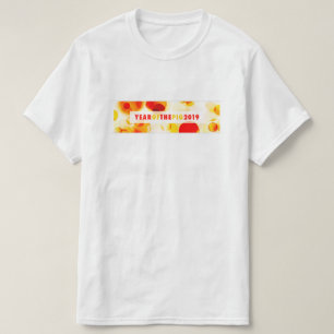 Jahr des Bokeh-Banners Pig 2019 T-Shirt