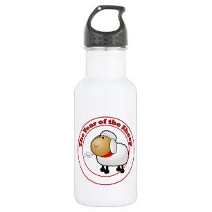 Jahr des Cartoon der Schafe Trinkflasche