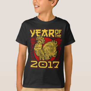 Jahr des Chinese-Tierkreises des Feuer-Hahn-2017 T-Shirt