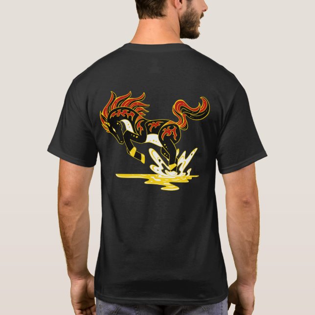 Jahr des chinesischen T - Shirt der Pferde Zodiac (Rückseite)