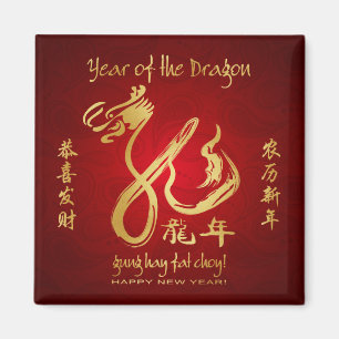 Jahr des Drachen 2012 - Chinesisches Neujahr Magnet
