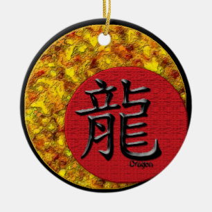 Jahr des Drachen: 2012 Keramik Ornament