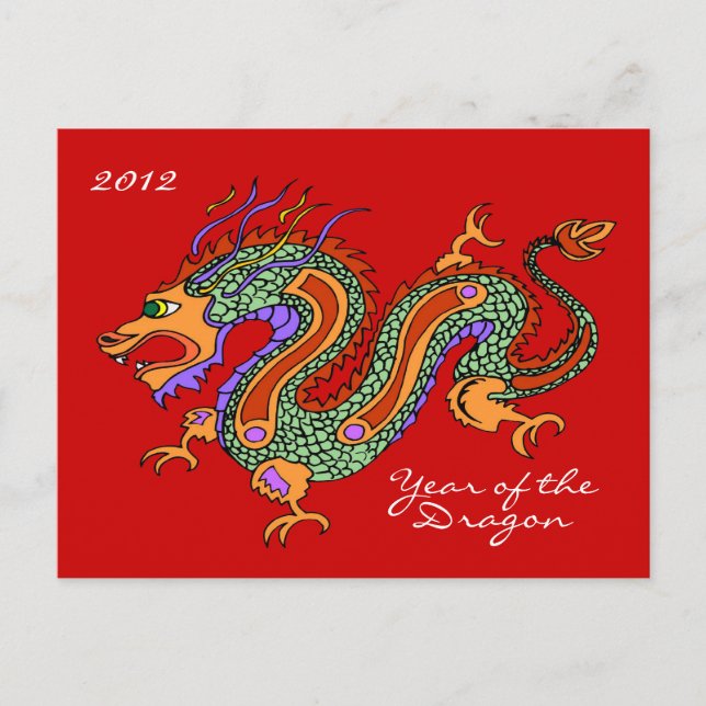 Jahr des Drachen 2012 Postkarte (Vorderseite)
