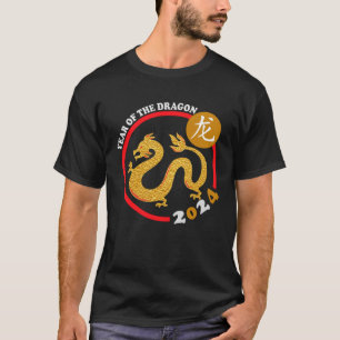 Jahr des Drachen 2024 Chinesisch Zodiac Lunar New  T-Shirt