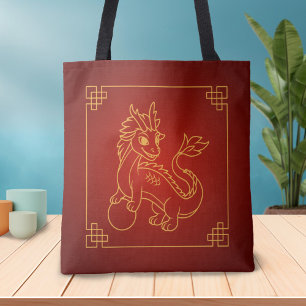 Jahr des Drachen 2024 Chinesisches Horoskop Tasche