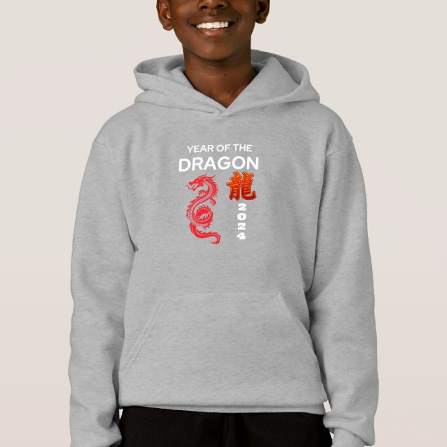 Jahr des Drachen 2024 Hoodie (Vorderseite)